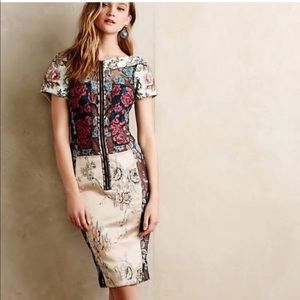 Anthropologie Beguile by Byron Lars Sheath Dress Short Sleeve